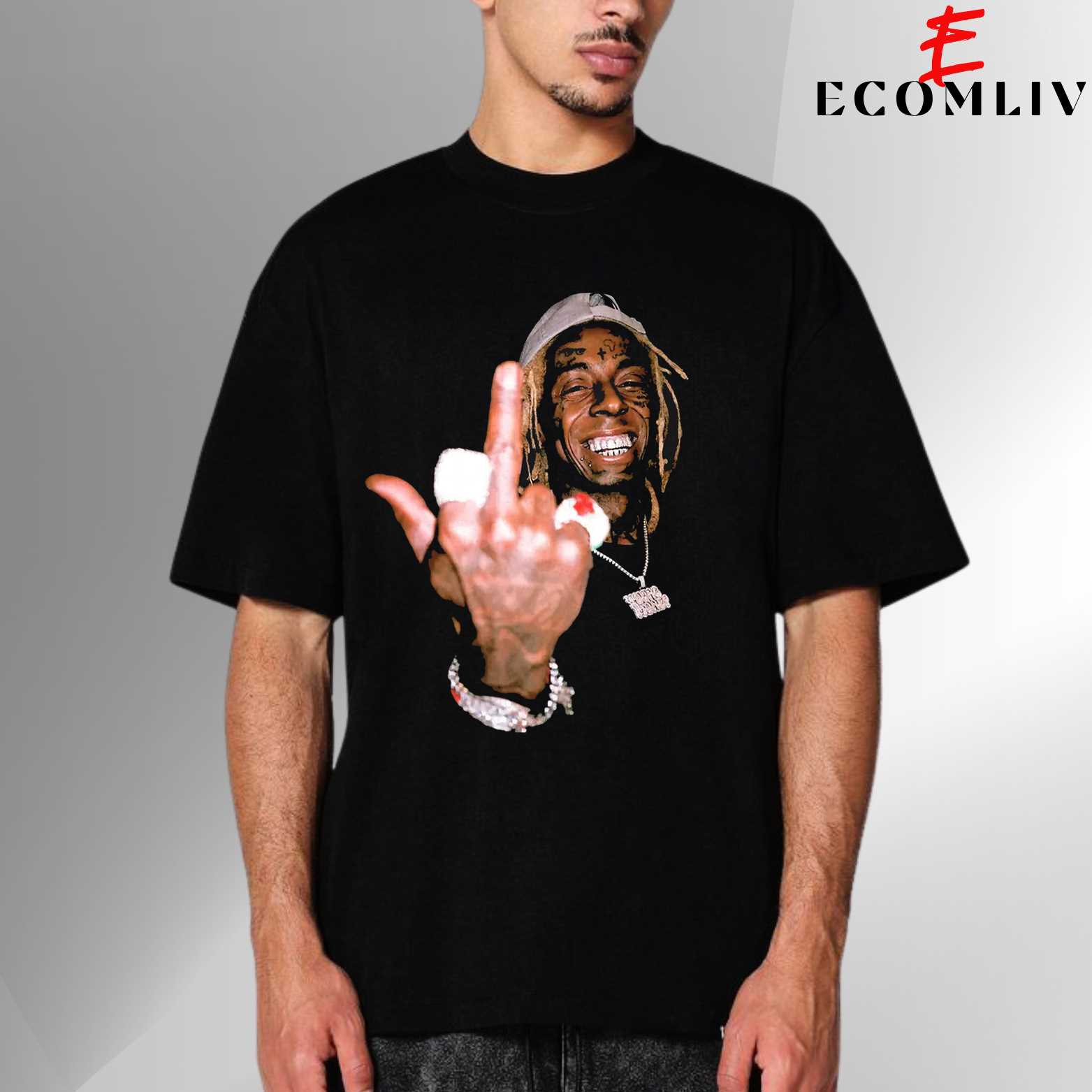 Lil Wayne Middle Finger Shirt, Lil Wayne North America Tour 2025 T-Shirt